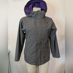 The North Face Gray & Purple Shell Jacket Youth large Women XS/S